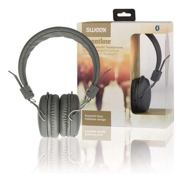 Sweex SWHPBT100G Hoofdtelefoon On-ear Bluetooth 1.00 M Grijs