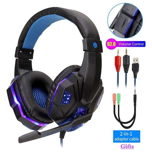 G2000 Gaming Headset - Koptelefoon - Zwart / Blauw