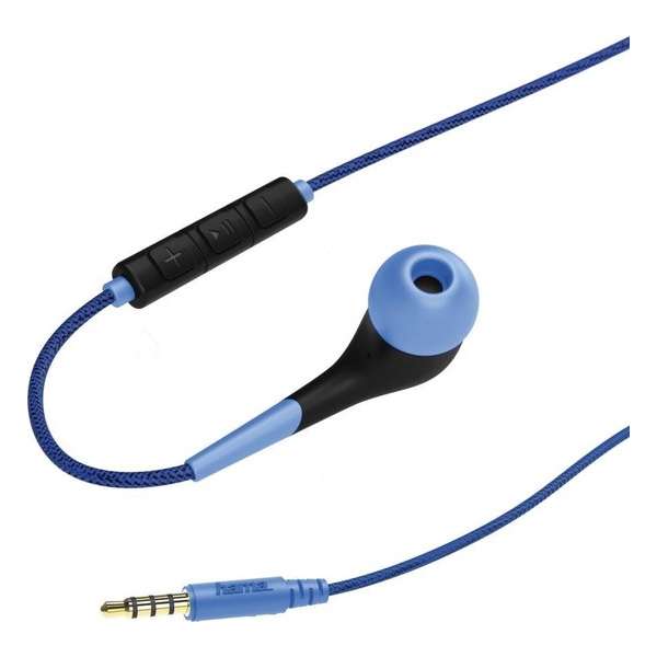 Hama Neon Headset In-ear Zwart, Blauw