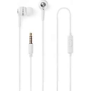 Nedis stereo in-ear earphones met microfoon / wit - 1,2 meter