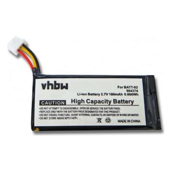 VHBW Accu 3,7V / 180mAh voor Sennheiser headsets - BATT 03