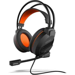 Krom Khami Headset Hoofdband Zwart, Oranje