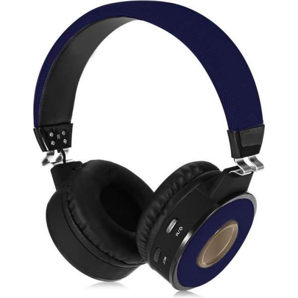 QY  Bluetooth On-ear Draadloze Koptelefoon Z-18 - donkerblauw