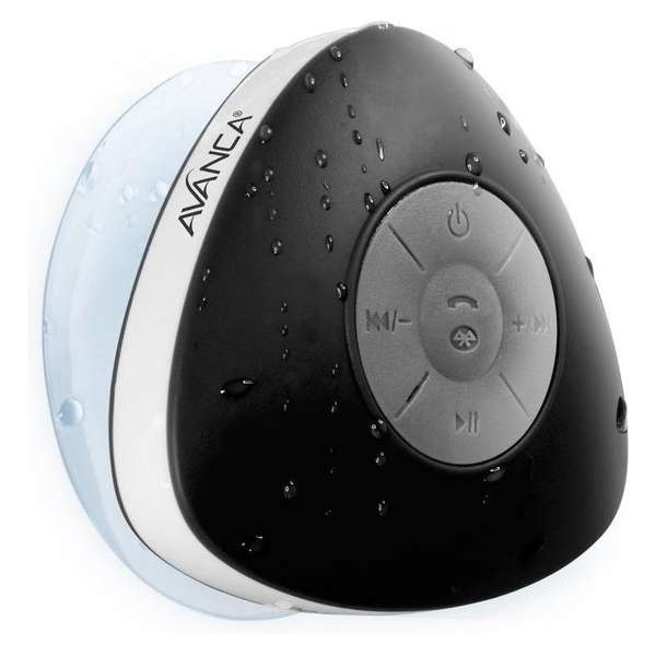 Avanca Bluetooth Waterdichte Wireless Speaker - Douche Speaker - Waterproof - Zwart