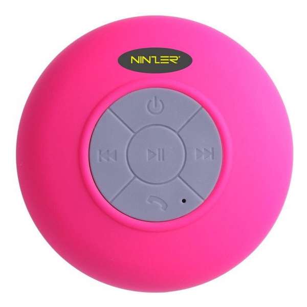 Ninzer® Waterdichte Bluetooth Draadloze Speaker voor Douche, Bad of in de Auto | Roze