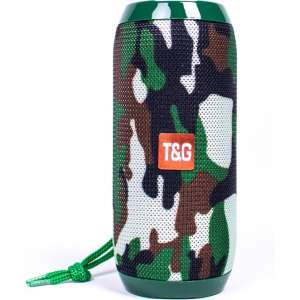 KIMO DIRECT T&G Bluetooth Mini Speaker Camouflage met FM radio - Stoere Leger kleur