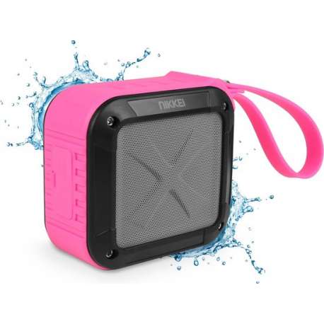 Nikkei BOXX1PK Waterbestendige Bluetooth speaker - Roze