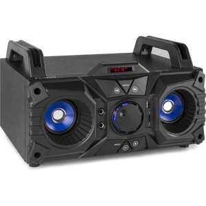Bluetooth speaker - Fenton MDJ95 draadloze en draagbare Bluetooth speaker 100W met ingebouwde accu, mp3 speler en LED's