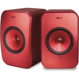 KEF LSX Wireless Stereo Speakers - Rood ( prijs per set )