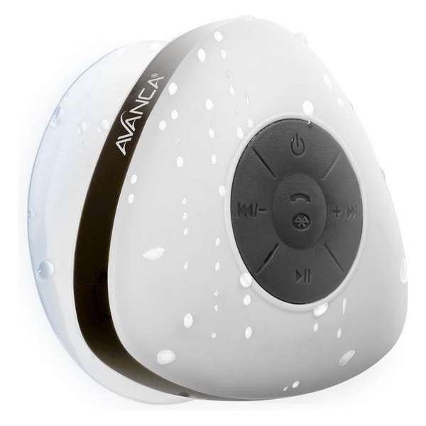Avanca Bluetooth Waterdichte Wireless Speaker - Douche Speaker - Waterproof - Wit