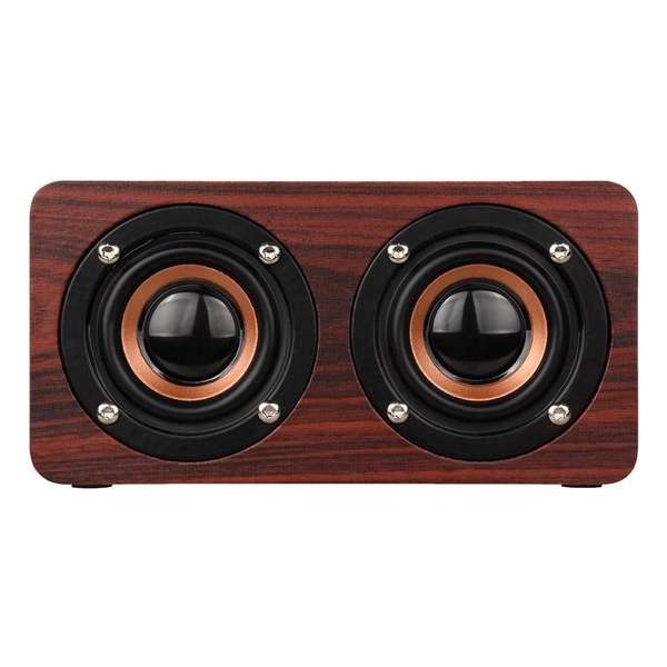 Lovnix Bluetooth Houten Retro Speaker - Bruin