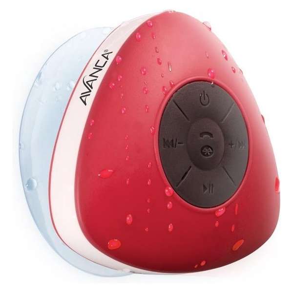 Avanca Bluetooth Waterdichte Wireless Speaker - Douche Speaker - Waterproof - Rood