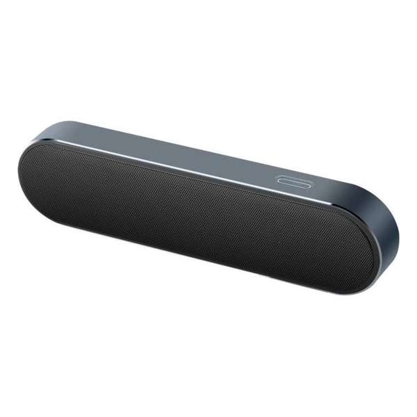 DrPhone Draadloze Bluetooth Speakers – Ultra Slank – Draagbare Luidspreker – Metalen Behuizing – Aux – Led – 3D Stereo – Zwart