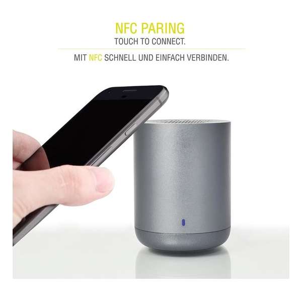 Edele aluminium|Smart Bluetooth-luidspreker "DJ Roxxx", Portable Draadloze luidspreker NFC