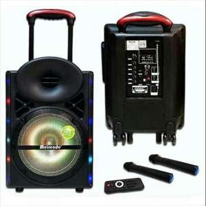 Meirende 103 – Trolley 12”  speaker– karaoke systeem - Bluetooth Speaker - Portable Speaker  Zwart