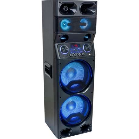 LED verlichte speaker 450W met Bluetooth/USB en FM Tuner