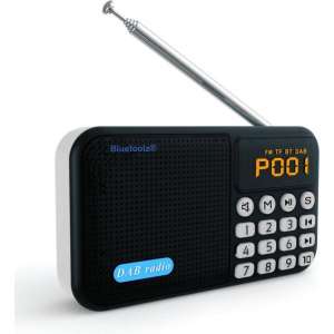 Bluetoolz® | DAB BT-P8 | DAB+ multifunctioneel portable music system | zwart