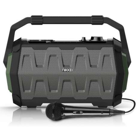 Nikkei SPEAKERBOXX100 Party Speaker 10 Watt met FM Radio, Bluetooth, Microfoon, Micro SD, Aux-in en USB ingang