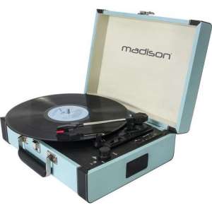 MADISON 10-5550MA platenspeler - Bluetooth, USB, SD & opnamefunctie - Blauw