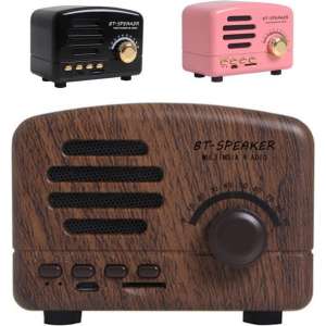 Retro Bluetooth speaker / fm radio Pink