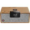 AVLOVE AVLS - Hifi System Medium - Radio/Bluetooth/USB/SD-Kaart/Aux - SPEAKER ONLY - Draadloos Opladen -Bamboe/Zwart/Grijs