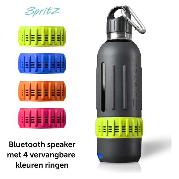 S-Digital X1909 Spritz Bluetooth speaker met 400ml waterfles & iOS/ Android App