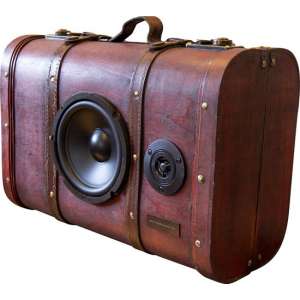 Vintage - brocante -Bluetooth - USB - speakers - koffer - uniek - retro