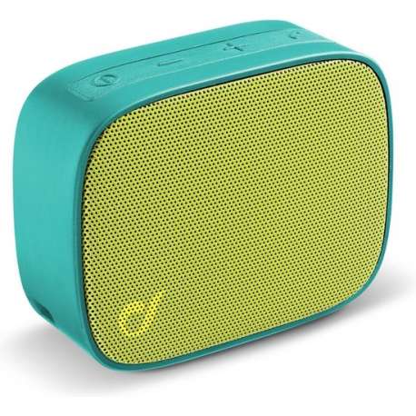 Cellularline Fizzy Mono portable speaker Rechthoek Blauw, Limoen