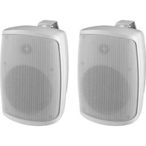 Weerbestendige buiten speaker set | 8 Ohm | 60 Watt max | IP65 | Wit