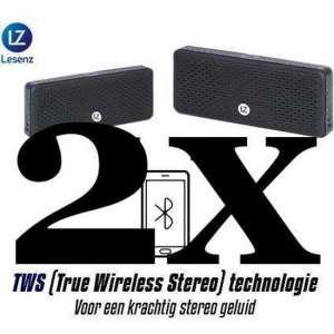 LeSenz Pocket TWS stereo bluetooth speakerset met 2 speakers