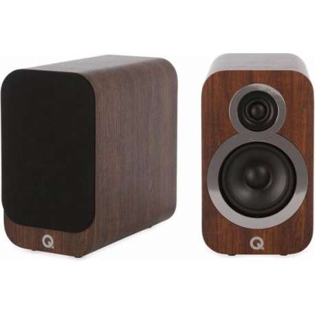 Q Acoustics 3010i Compacte Boekenplank Luidsprekers - Walnoot (per paar)