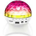 L-740 Draadloze speaker met disco licht - Roterende disco light - Multi-colour LED Light - Wit