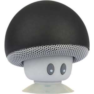 EZ4U Mini Bluetooth Speaker Paddenstoel design - Mushroom - met zuignap - Zwart