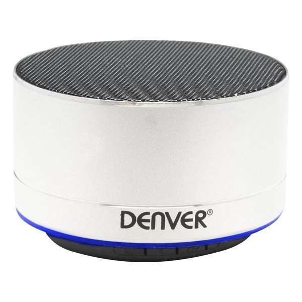 Denver BTS-32SILVER / Draadloze Bluetooth Portable Speaker / Lichteffect / Zilver