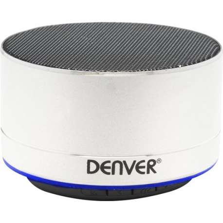 Denver BTS-32SILVER / Draadloze Bluetooth Portable Speaker / Lichteffect / Zilver