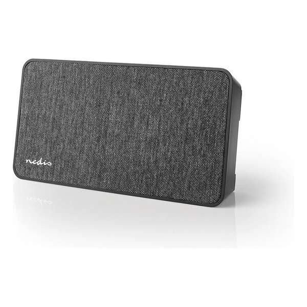 Fabric Bluetooth® Speaker | 15 W | Up to 4 Hours Playtime |Digital Clock | Anthracite / Black