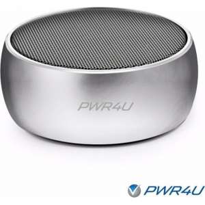 Krachtige draadloze Bluetooth speaker - de accu werkt langere tijd - aluminium Silver Edit