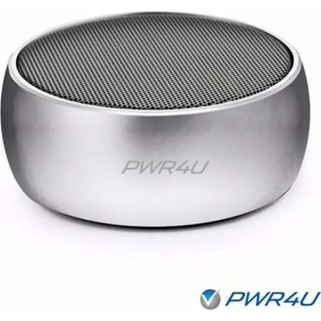 Krachtige draadloze Bluetooth speaker - de accu werkt langere tijd - aluminium Silver Edit