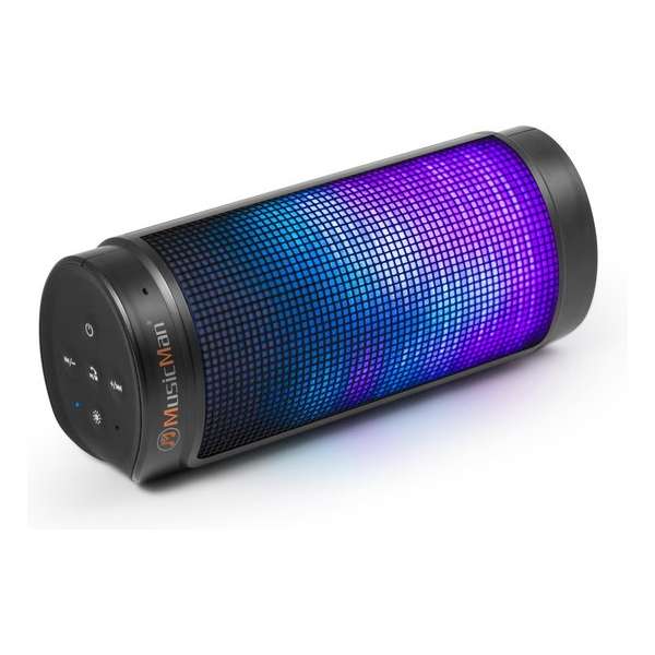 Technaxx BT-X26 MusicMan Bluetooth stereo luidspreker met LED Lichteffecten zwart