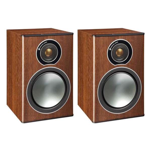 Monitor Audio Bronze 1 - Compacte Boekenplank Hifi Luidspreker - Walnoot (paar)