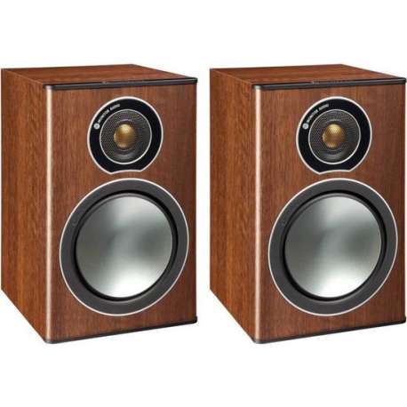 Monitor Audio Bronze 1 - Compacte Boekenplank Hifi Luidspreker - Walnoot (paar)