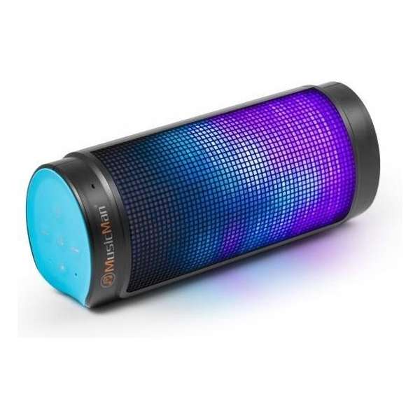 Technaxx BT-X26 MusicMan Bluetooth stereo luidspreker met LED Lichteffecten zwart / blauw