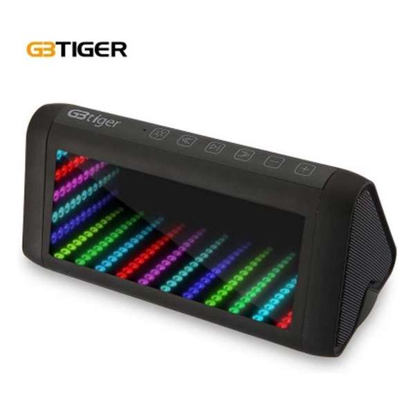 GBTIGER BS - 1025 Magische HiFi LED Bass Bluetooth Speaker met Multi-color LED Licht I 3600 mAh accu