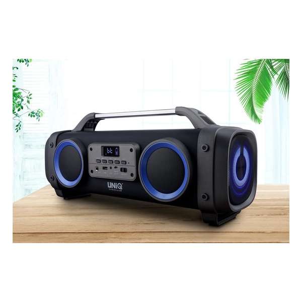 UNIQ Accessory Chant model 2019 Bluetooth Speaker (Karaoke) met blauw led verlichting en a