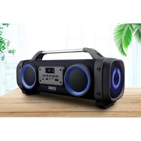 UNIQ Accessory Chant model 2019 Bluetooth Speaker (Karaoke) met blauw led verlichting en a