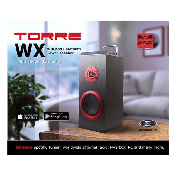 PSYC - Torre WX WiFi & Bluetooth Speaker Tower