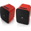 JBL Control X Wireless - Actieve Boekenplankspeaker met Bluetooth - 2 stuks - Rood