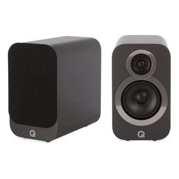 Q Acoustics 3010i Compacte Boekenplank Luidsprekers - Grijs (per paar)