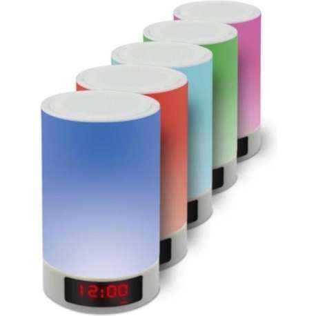 APM Draadloze luidspreker - Touch-kamerlamp - 5 Watt vermogen - 4000 mAh-batterij - LCD-display met tijdweergave