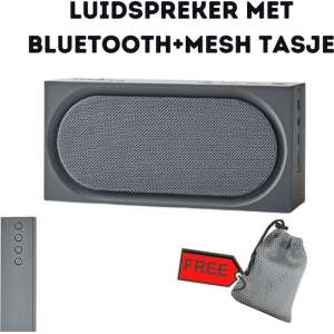 Luidspreker met Bluetooth® | 15 W | Maximaal 4 uur speelduur |Mesh tasje| Grijs